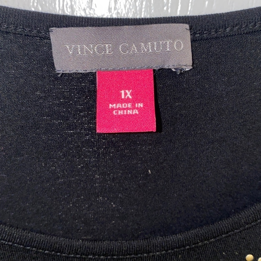 Vince Camuto Black Dress with Gold Accents - Picture 5 of 5